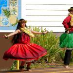 Beautiful hula dancers